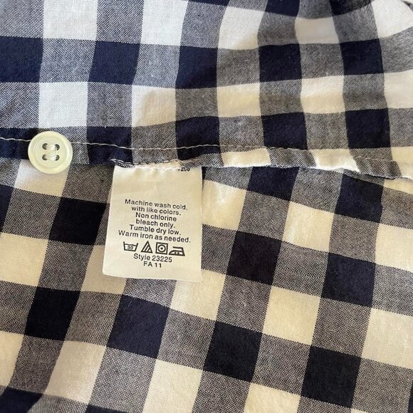 J CREW GINGHAM SHIRT NAVY - Picture 6 of 6